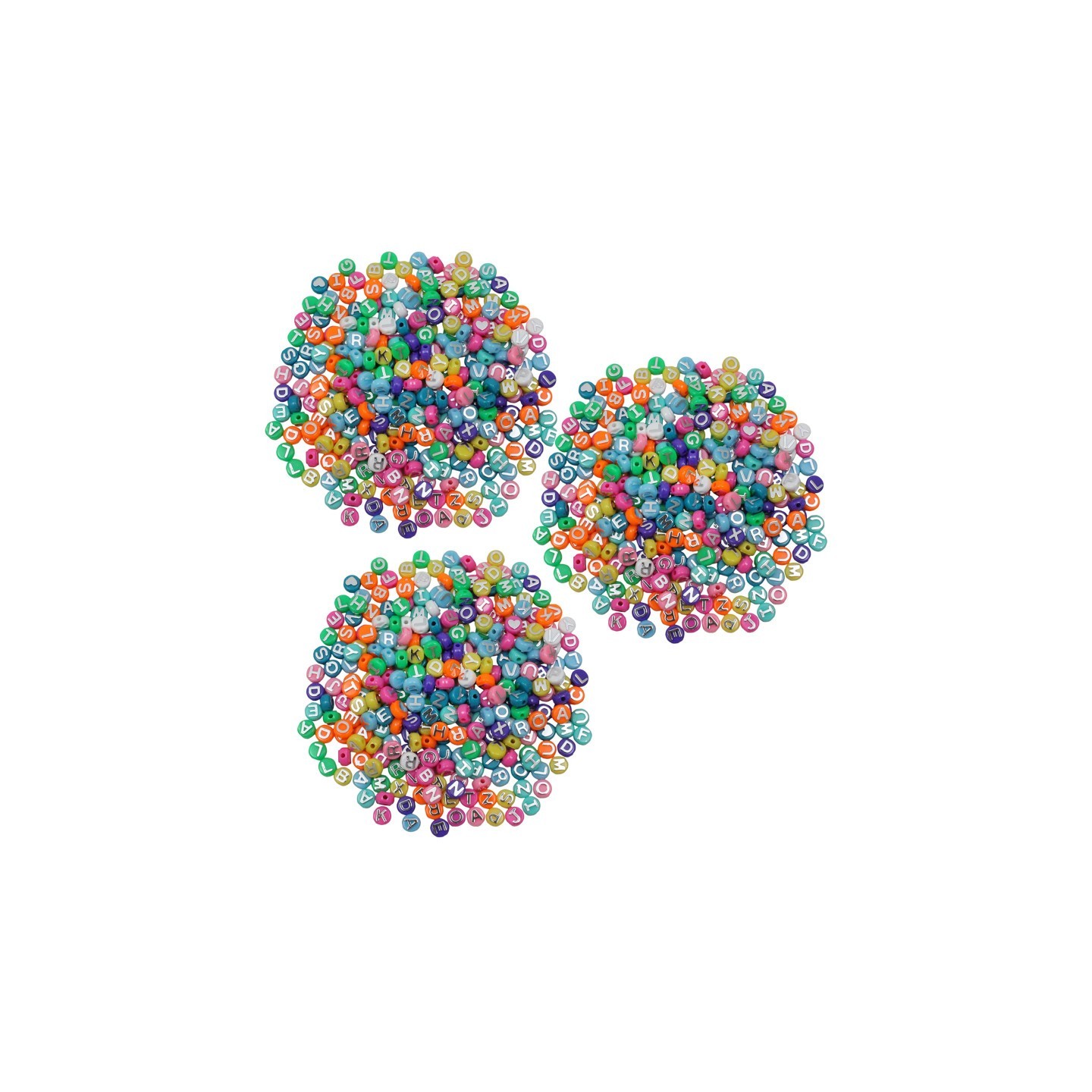 Hygloss® ABC Beads, Colored, 300 Per Pack, 3 Packs
