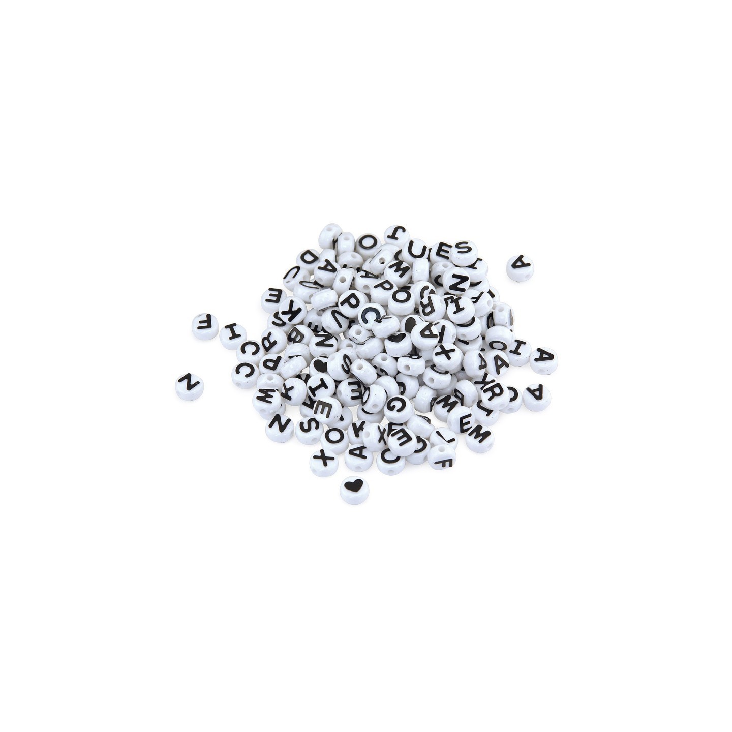 Hygloss® ABC Beads, Black and White, 300 Count