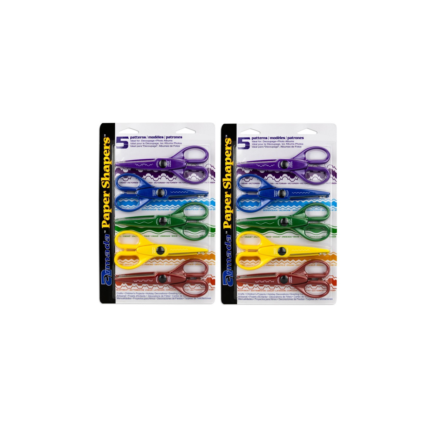 Hygloss® Paper Shapers® Decorative Scissors Set 1, 5 Per Set, 2 Sets