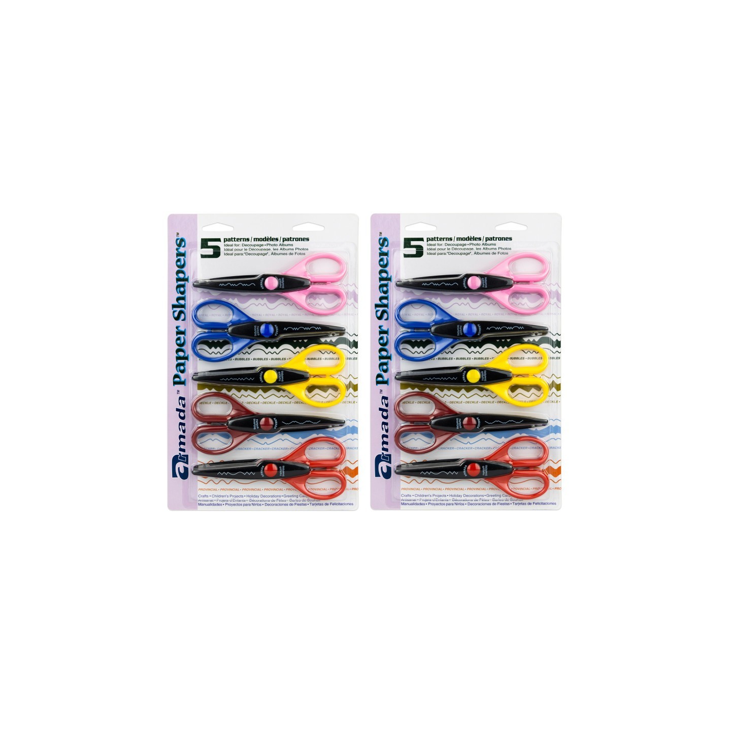 Armada Paper Shapers® Decorative Scissors Set 2, 5 Per Set, 2 Sets