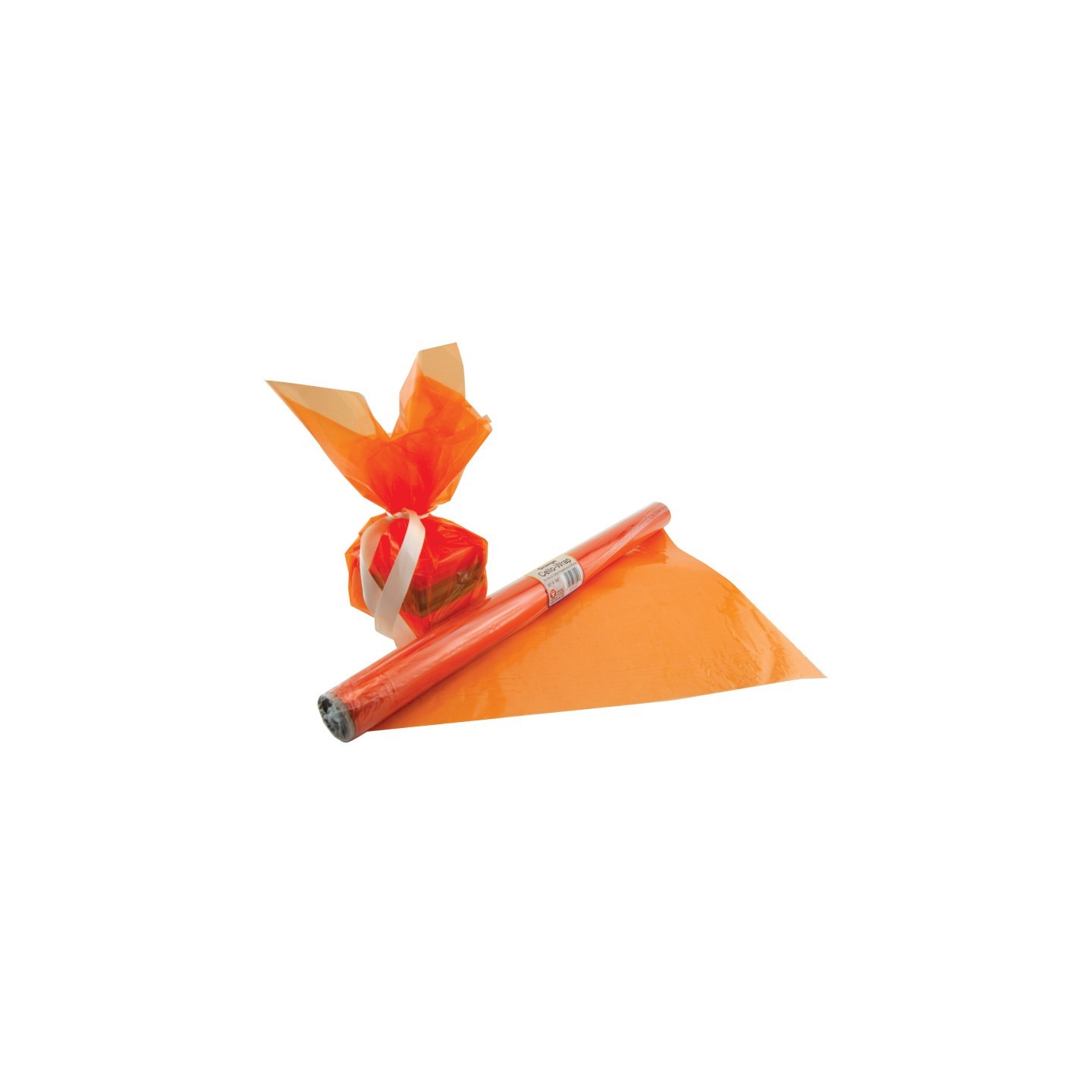 Hygloss® Cello-Wrap™ Roll, Orange, 20" x 12-1/2'