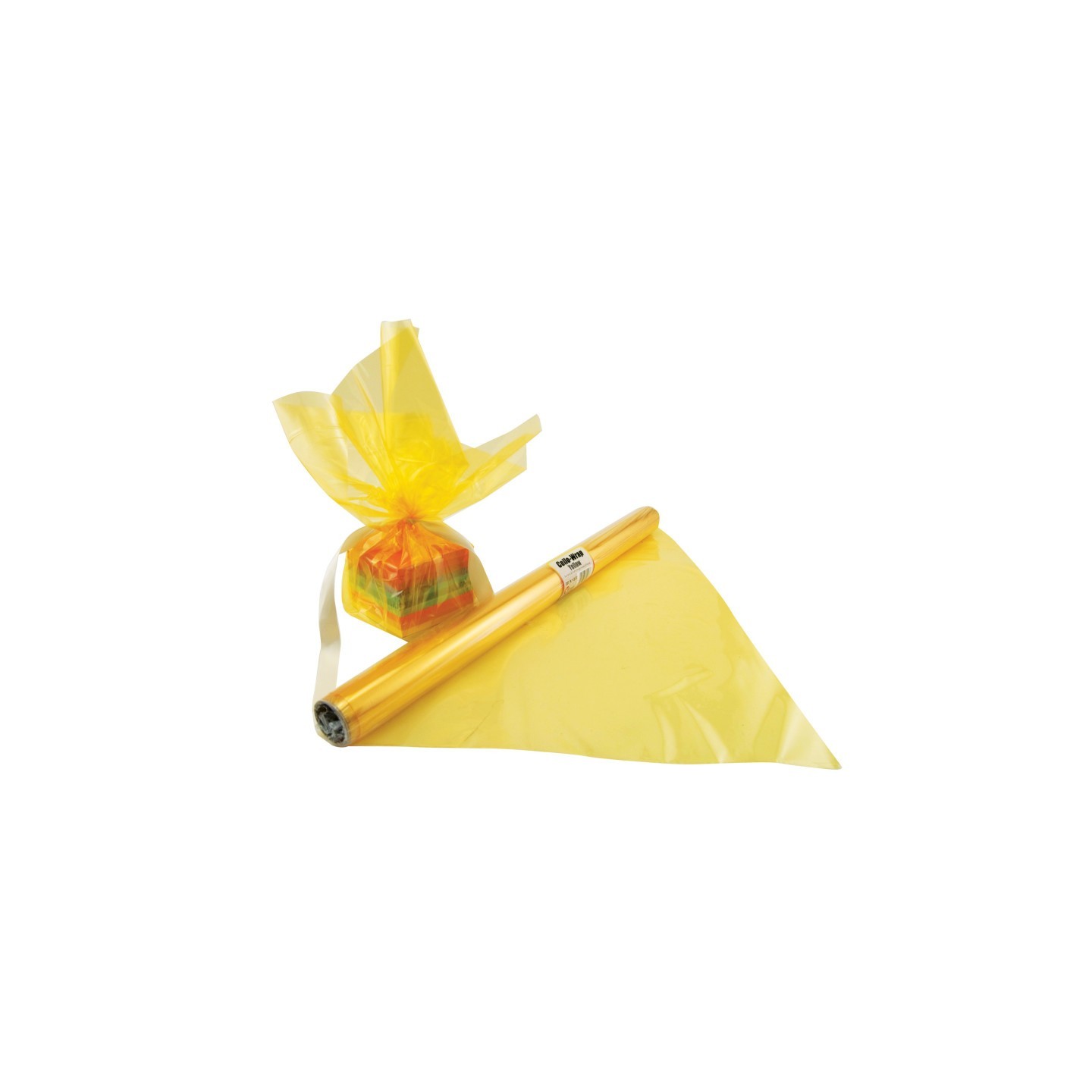 Hygloss® Cello-Wrap™ Roll, Yellow, 20" x 12-1/2'