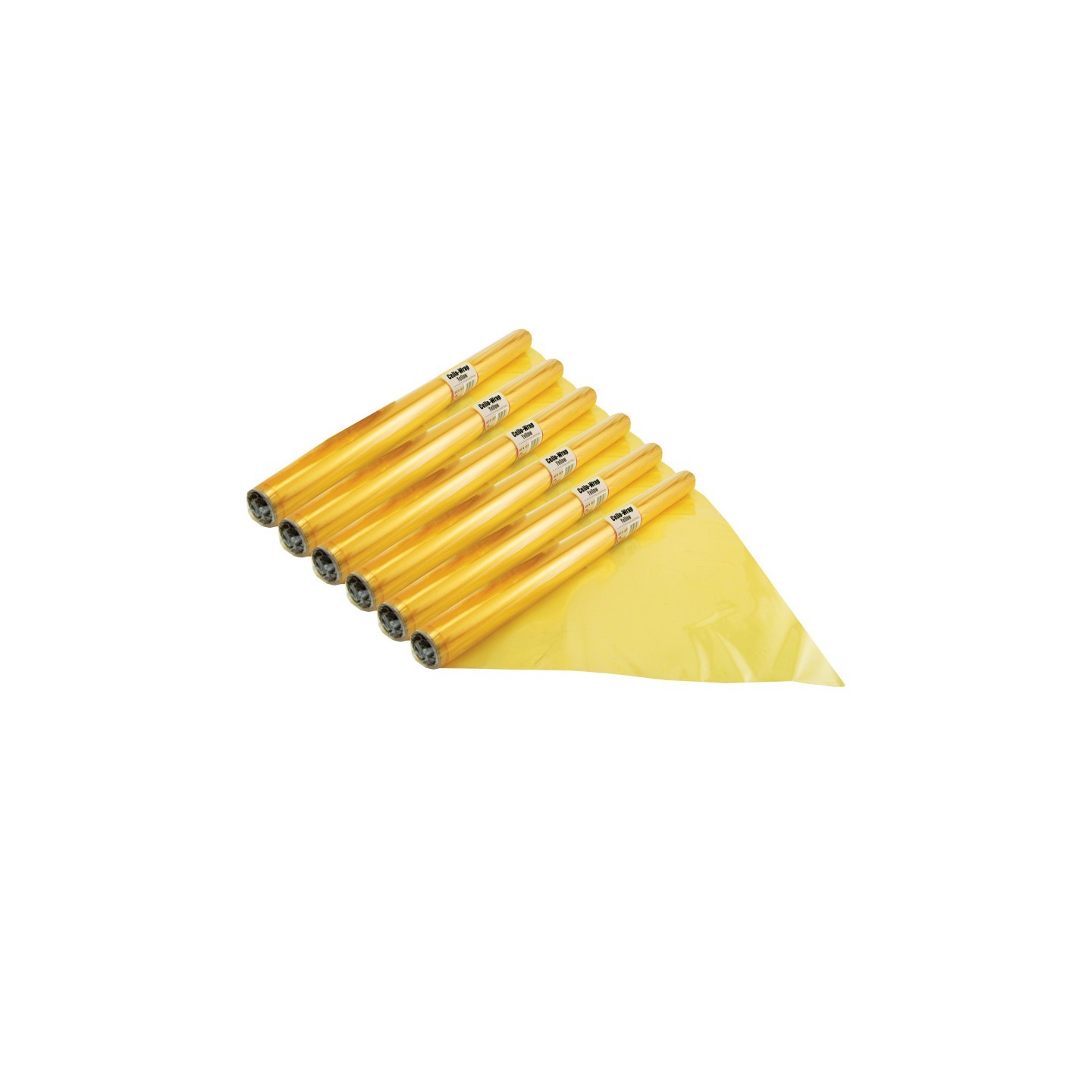 Hygloss® Cello-Wrap™ Roll, Yellow, 20" x 12.5', 6 Rolls