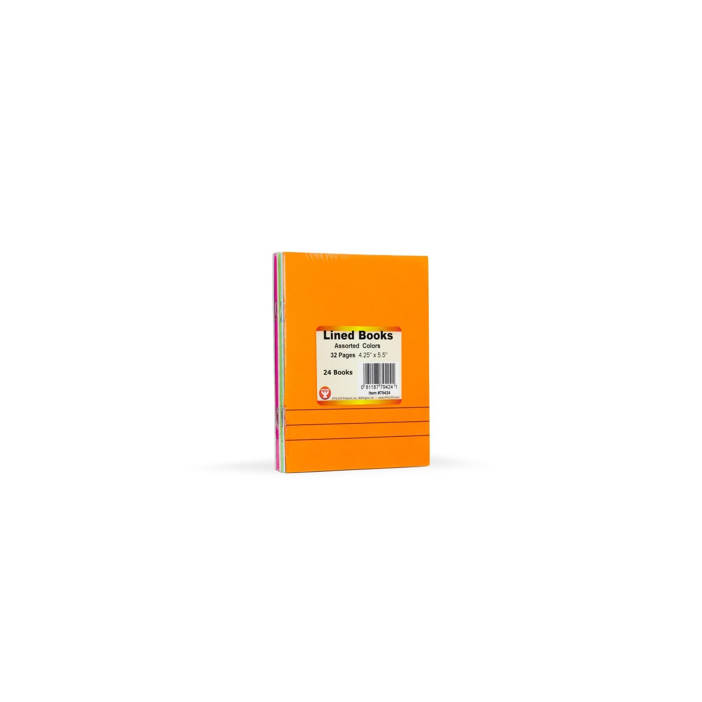 Hygloss® Bright Colors Lined Blank Books - 4.25 x 5.5" - Pack of 24