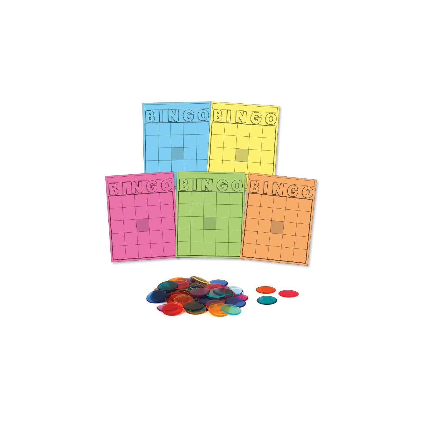 Hygloss® Bingo Cards & Chips Set, 1000 Chips, 50 Cards