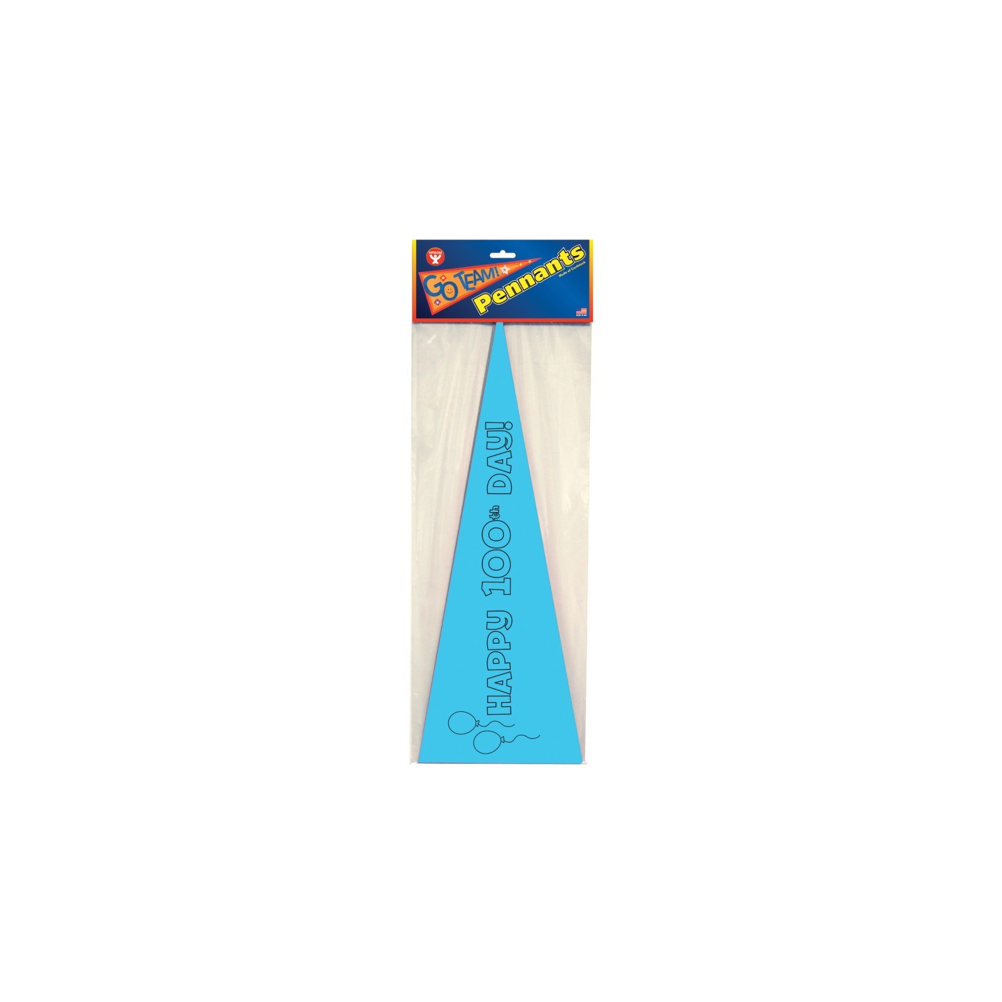 Hygloss® Happy 100th Day Paper Pennants, Pack of 36