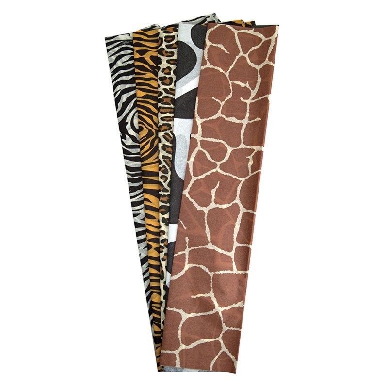 Hygloss® Non Bleeding Animal Skins Designs Tissue Paper, 5 Designs, 20" x 30", 20 Sheets