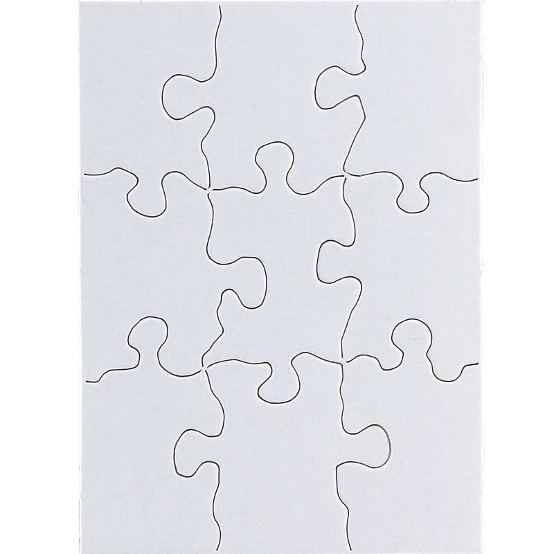 Hygloss® Compoz-A-Puzzle®, 4" x 5-1/2" Rectangle, 9 Pieces, 24 Puzzles
