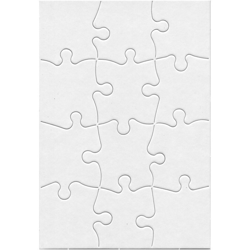 Hygloss® Compoz-A-Puzzle®, 5 1/2" x 8" Rectangle, 12-Piece, Pack of 24