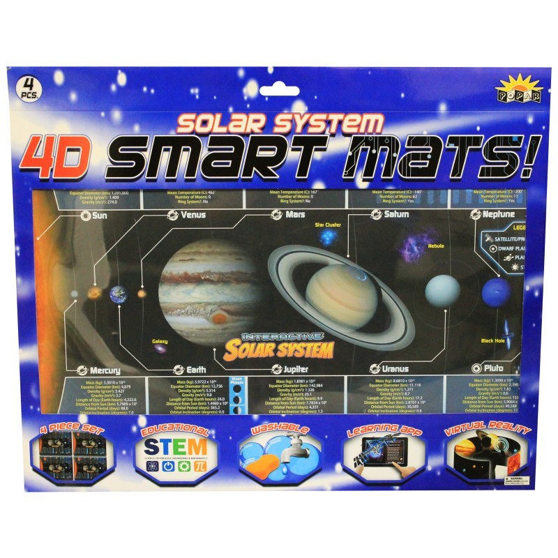 POPAR Solar System Smart Mats, Set of 4