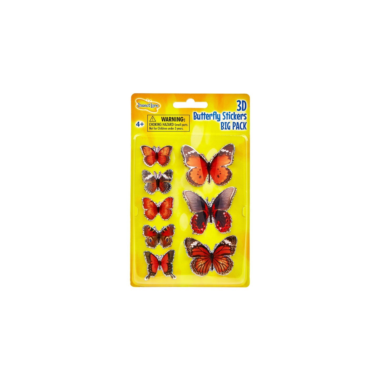 Insect Lore 3D Butterfly Stickers BIG PACK