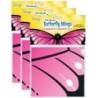 Insect Lore Dress-Up Morpho Butterfly Wings, Pink, Pack of 3