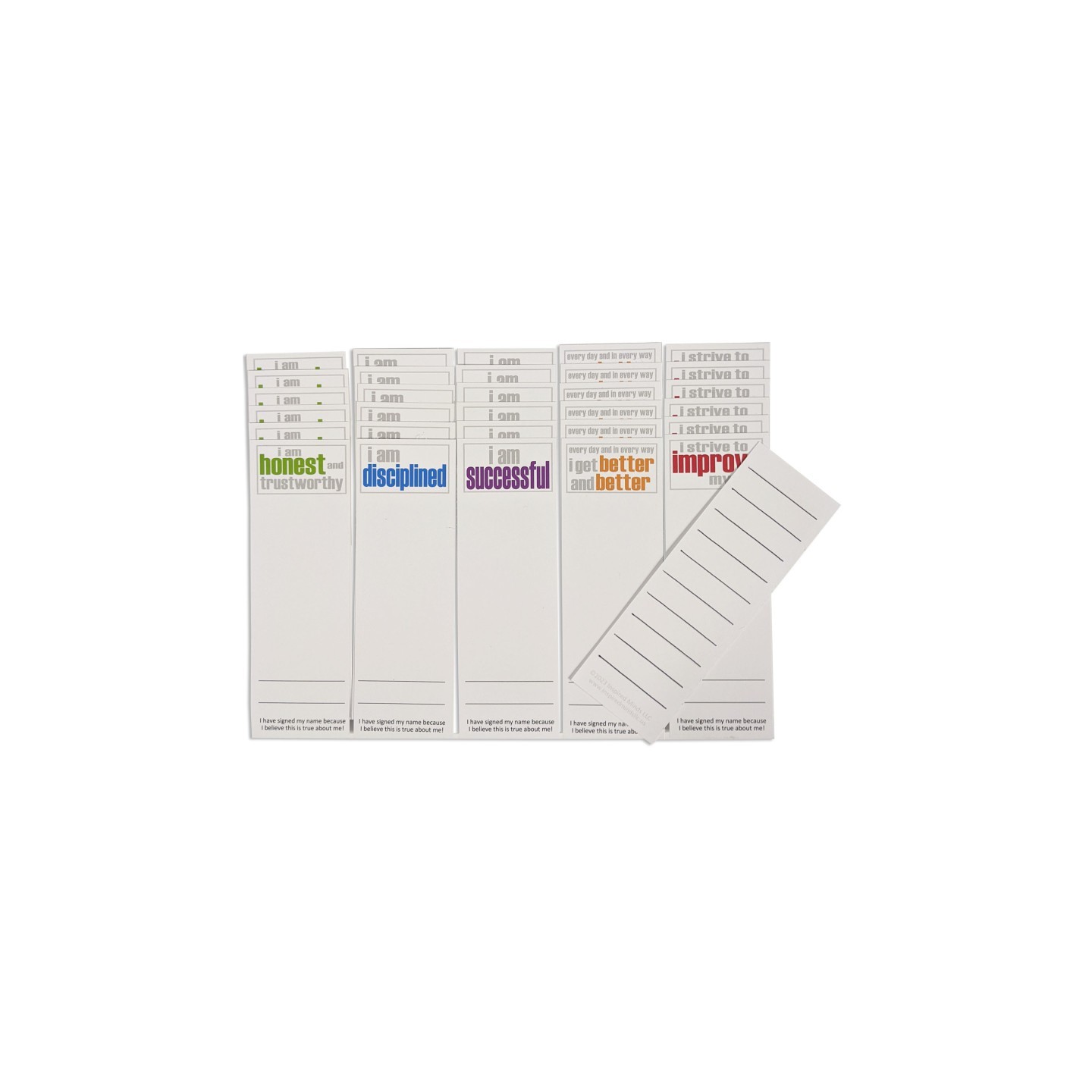 Inspired Minds Page Keepers Bookmarks, Inner Strength Booster Set, 6 Each of 5 Titles, Set of 30