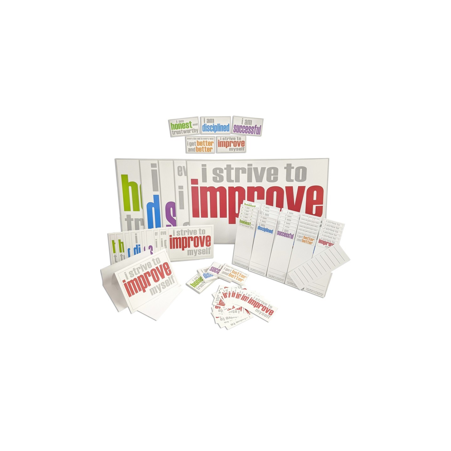 Inspired Minds Inner Strength Ultra Booster Set, Posters, Magnets, Notes, Page Keepers, Note Cards, 150 Pieces