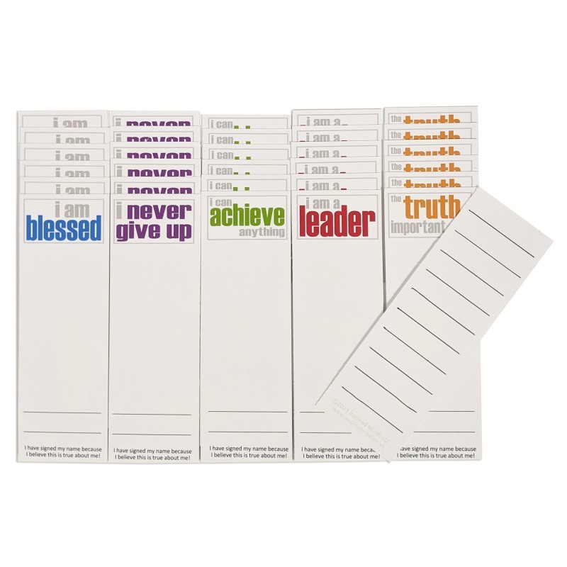Inspired Minds Page Keepers Bookmarks, Encouragement Booster Set, 6 Each of 5 Titles, Set of 30