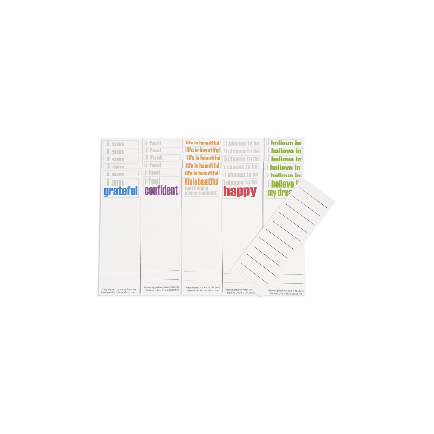 Inspired Minds Page Keepers Bookmarks, Confidence Booster Set, 6 Each of 5 Titles, Set of 30