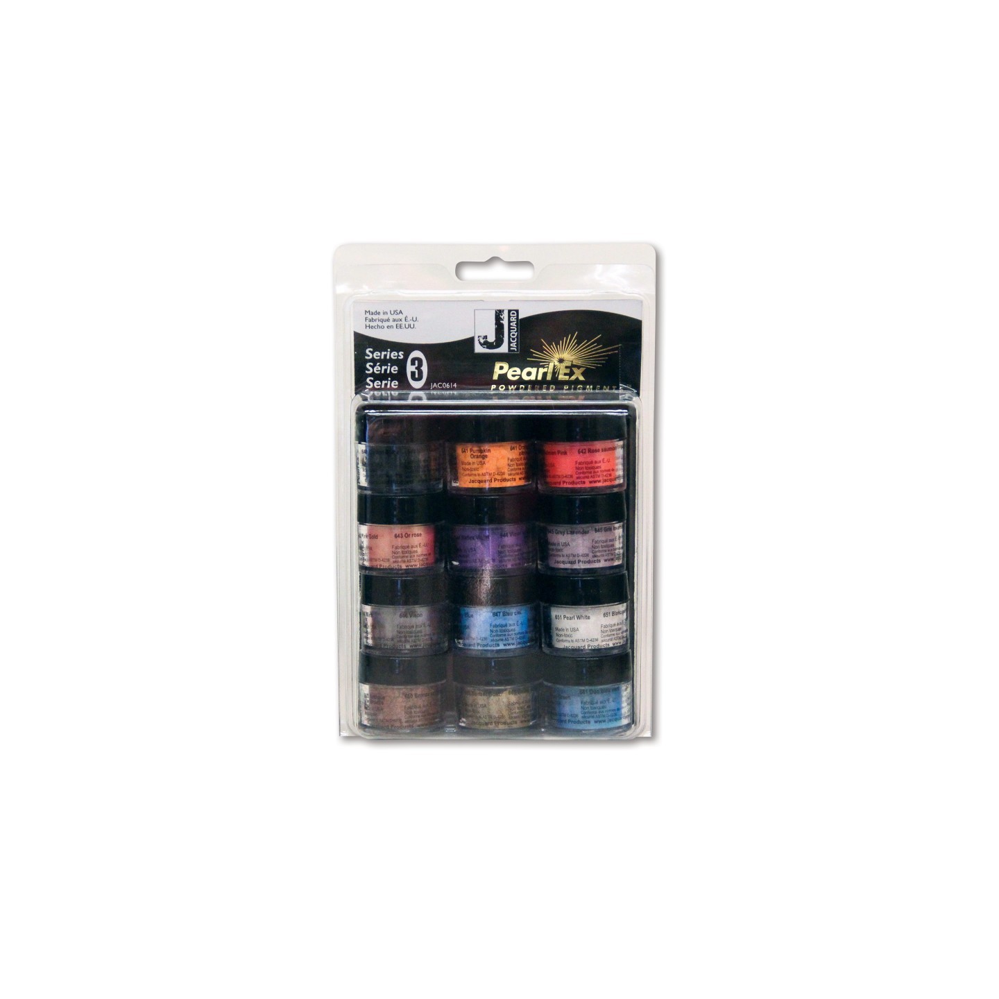 Jacquard Pearl-Ex Pigments, Series 3, Set of 12 (3 g jars)