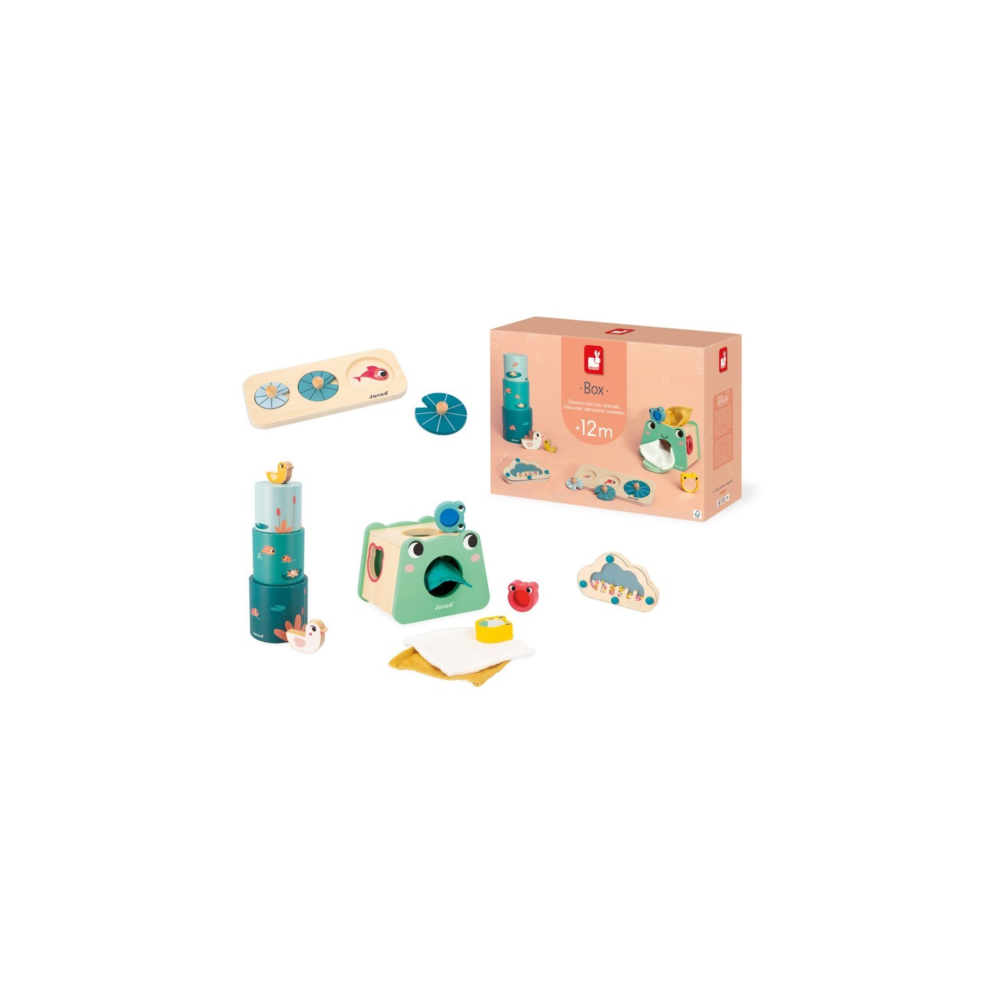 Janod® Toy Box - 4 Toys - 12 Months