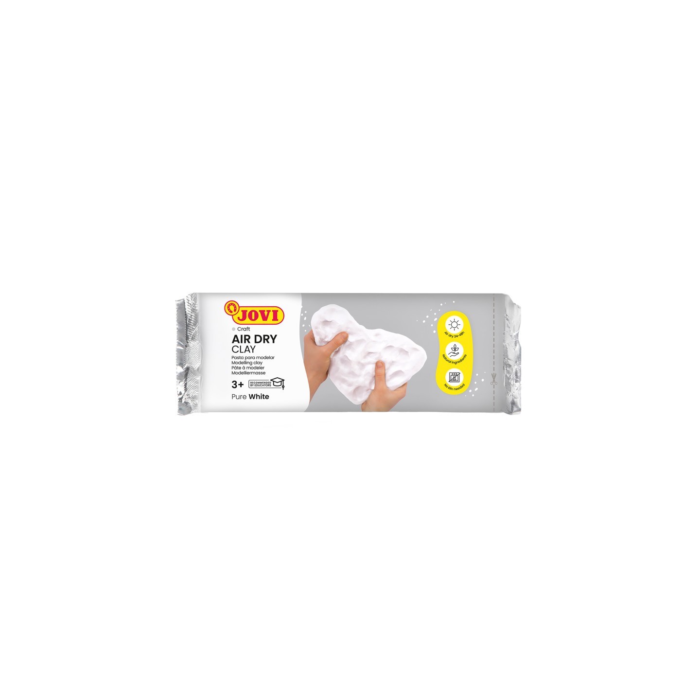 JOVI Air Dry Clay, White, 1.1lb Bar