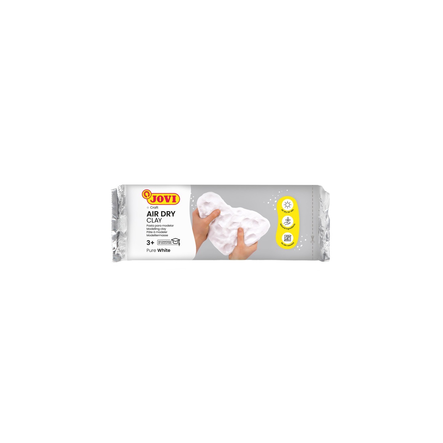 JOVI Air Dry Clay, White, 2.2lb Bar
