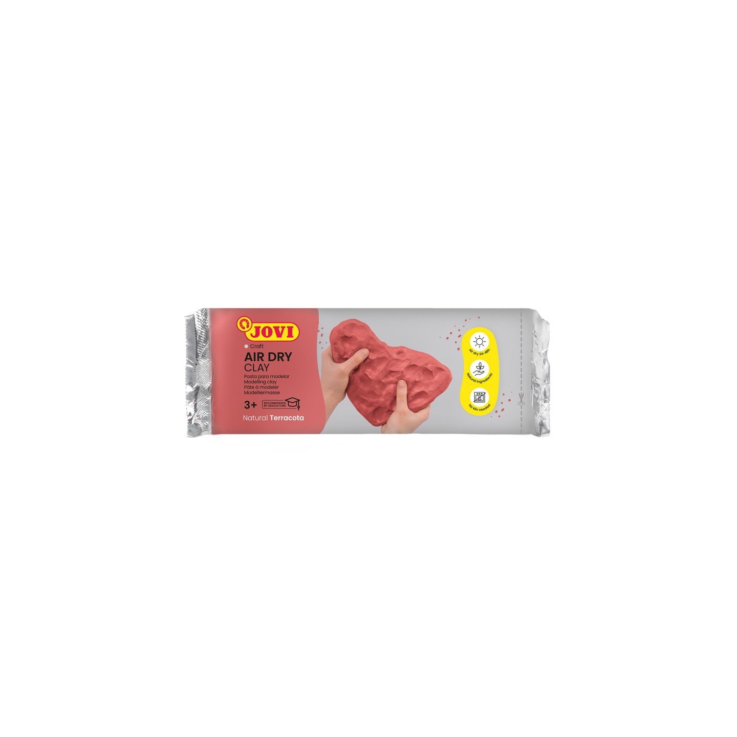 JOVI Air Dry Clay, Terracotta, 1.1lb Bar
