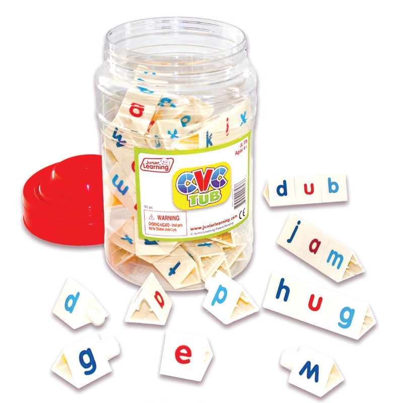 Junior Learning® Tri-Blocks® CVC Tub, Set of 90
