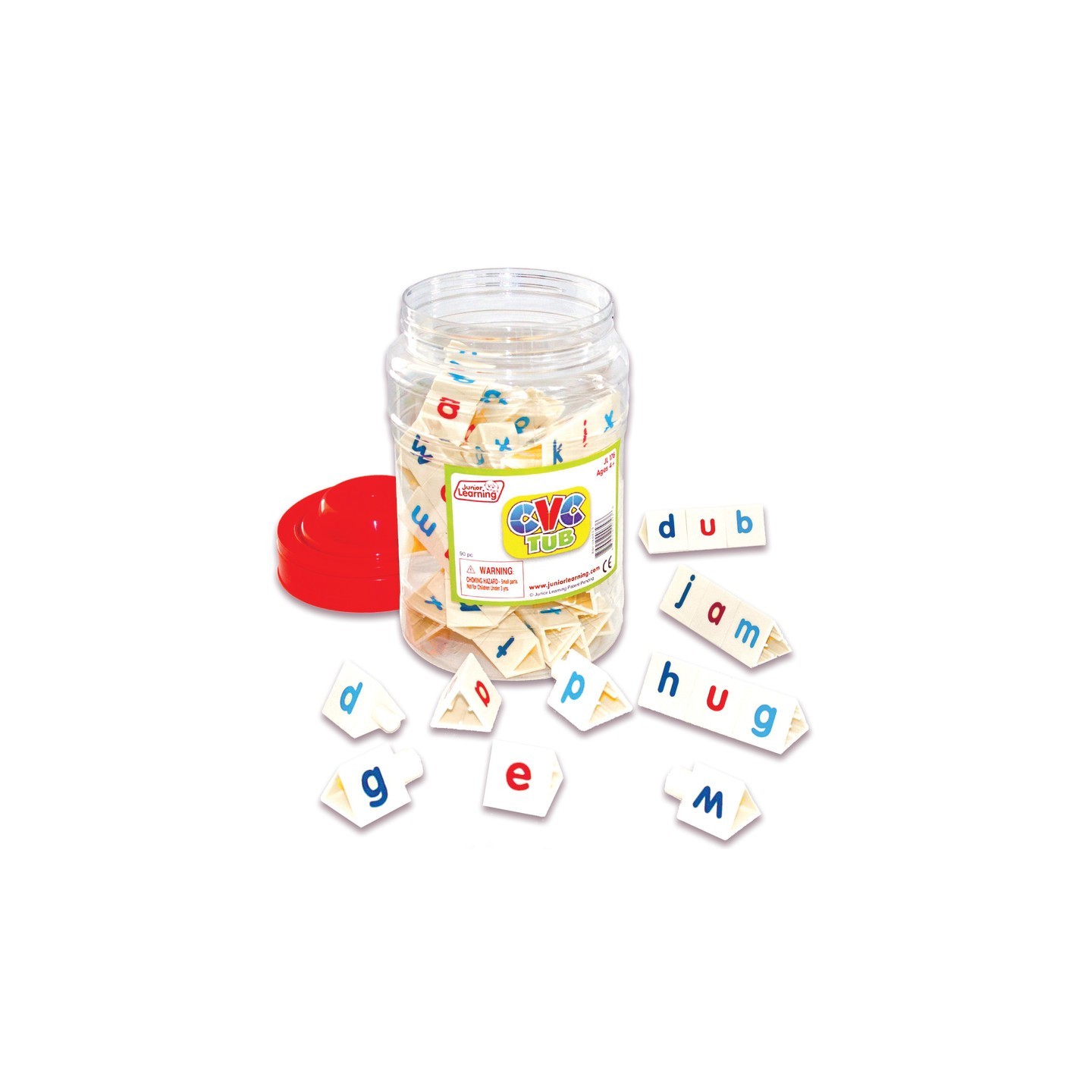 Junior Learning® Tri-Blocks® CVC Tub, Set of 90