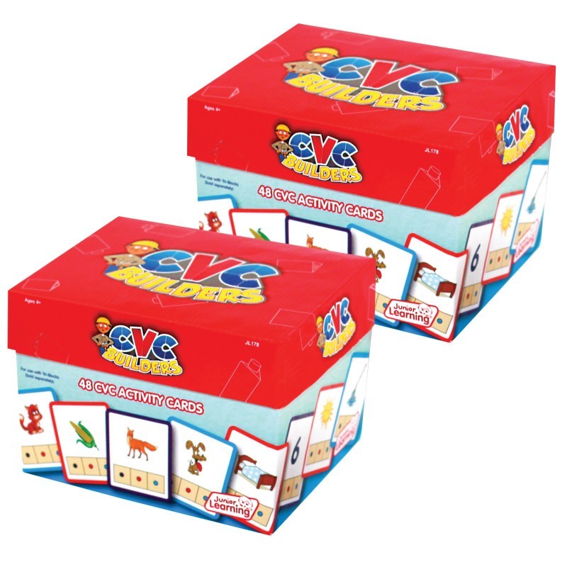 Junior Learning® CVC Builders Activity Cards, 48 Per Set, 2 Sets