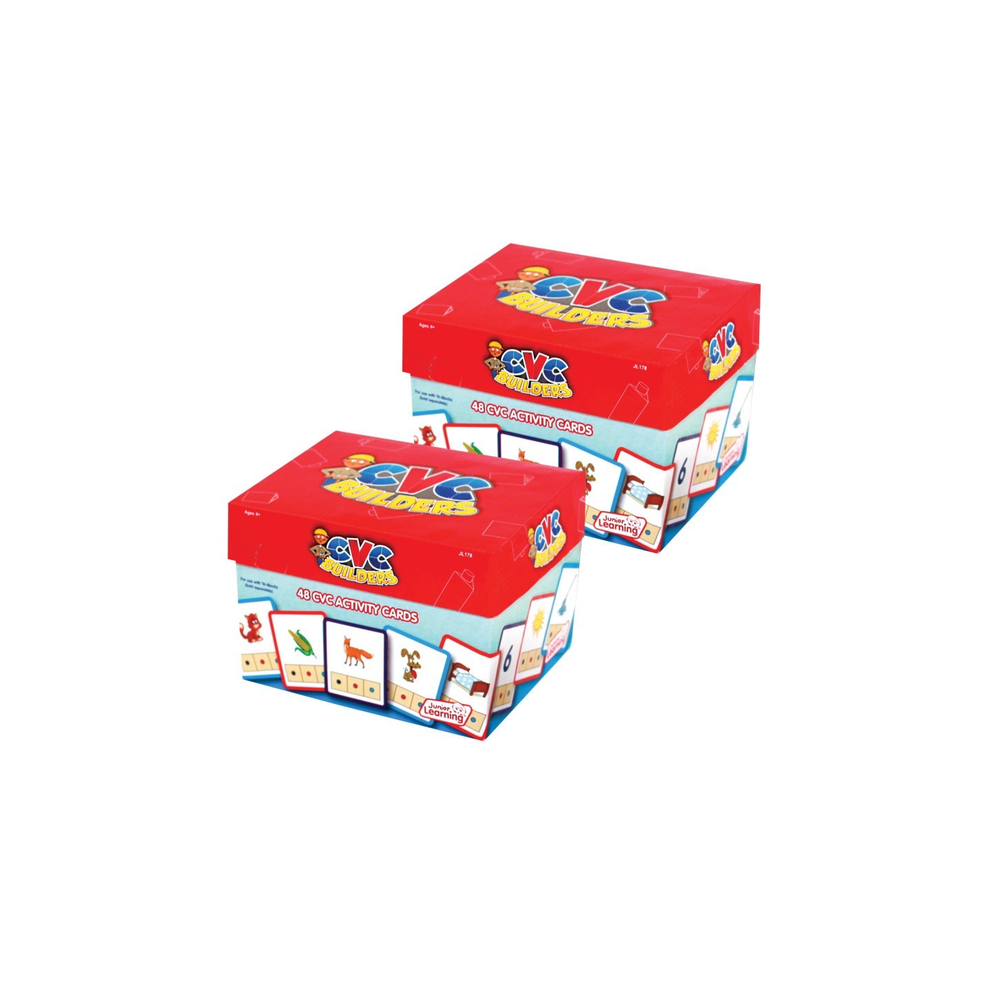 Junior Learning® CVC Builders Activity Cards, 48 Per Set, 2 Sets