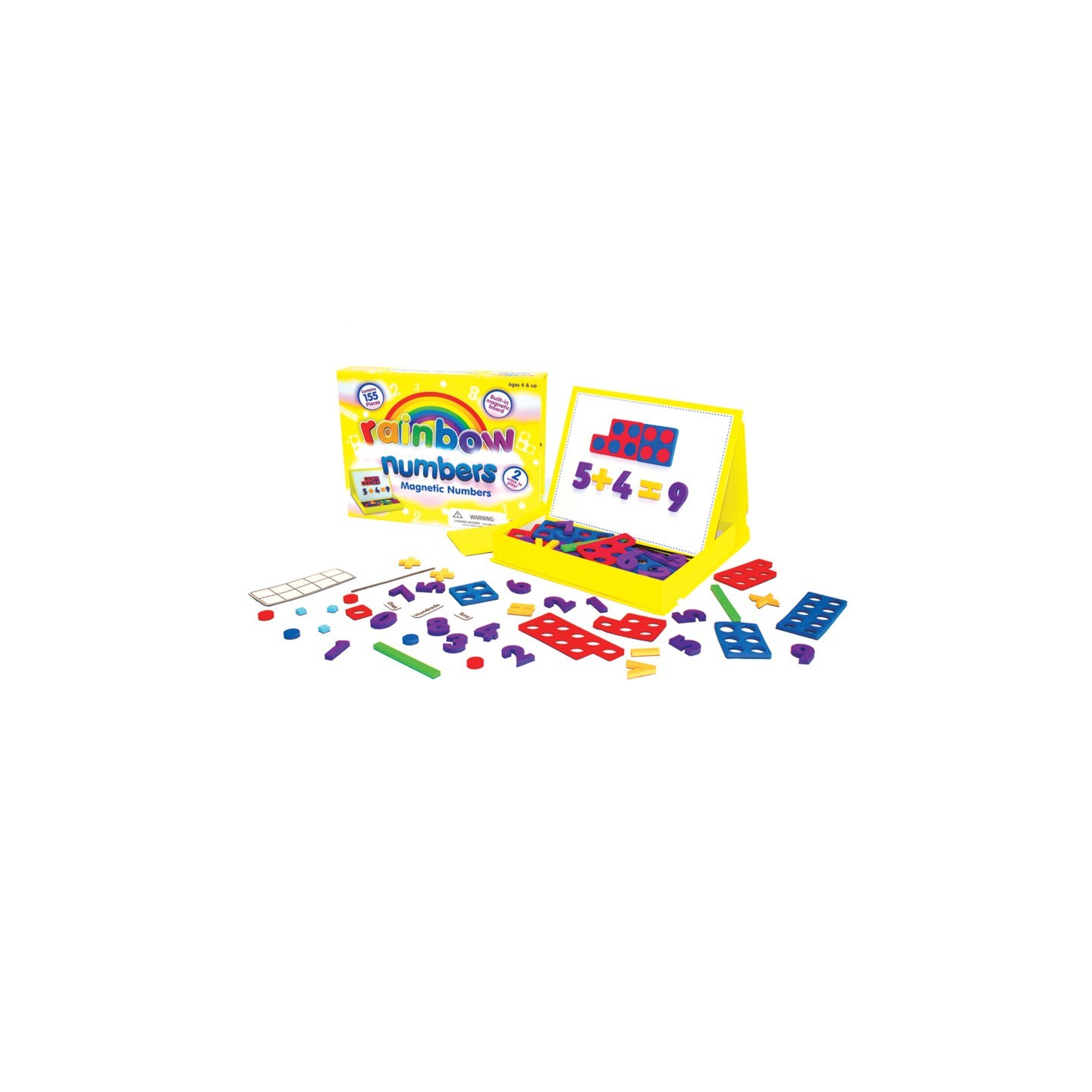 Junior Learning® Rainbow Numbers Magnetic Numbers, 155 Pieces
