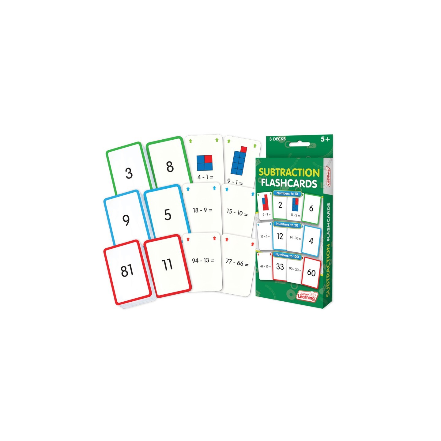 Junior Learning® Subtraction Flashcards