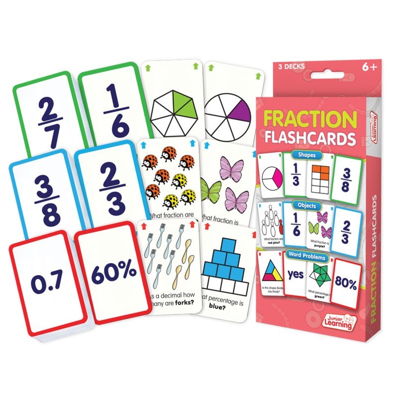 Junior Learning® Fraction Flash Cards
