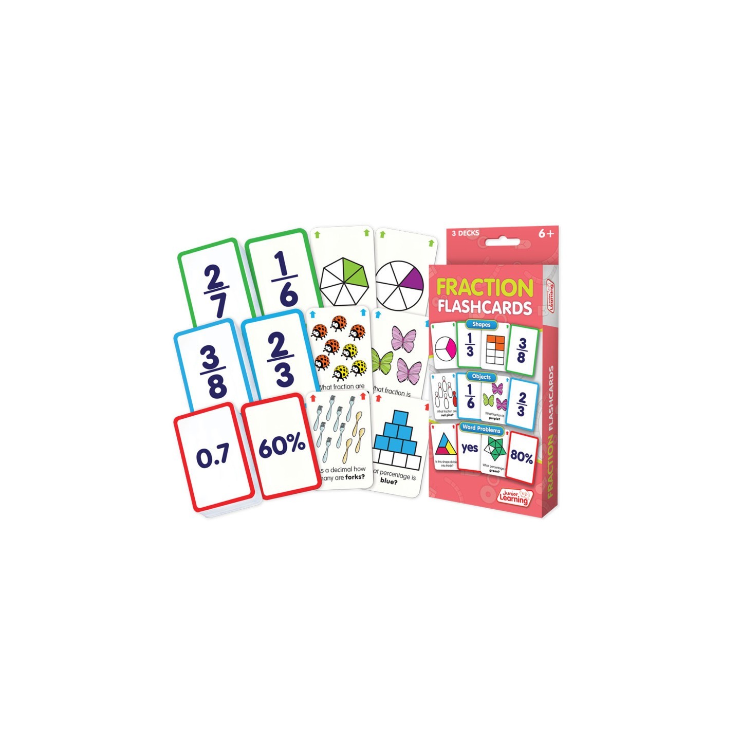 Junior Learning® Fraction Flash Cards
