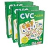Junior Learning® CVC Puzzles, 12 Per Set, 3 Sets