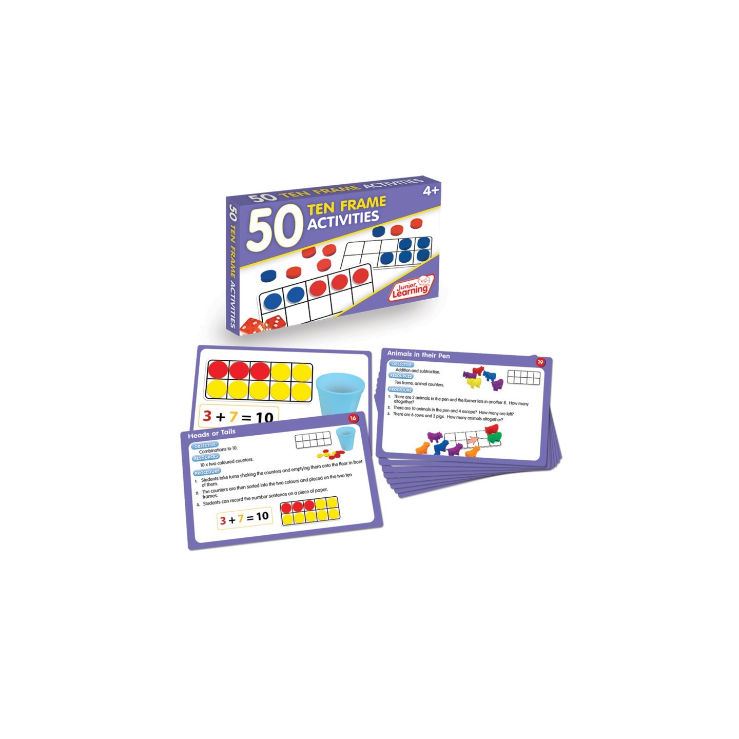 Junior Learning® 50 Ten Frame Activities