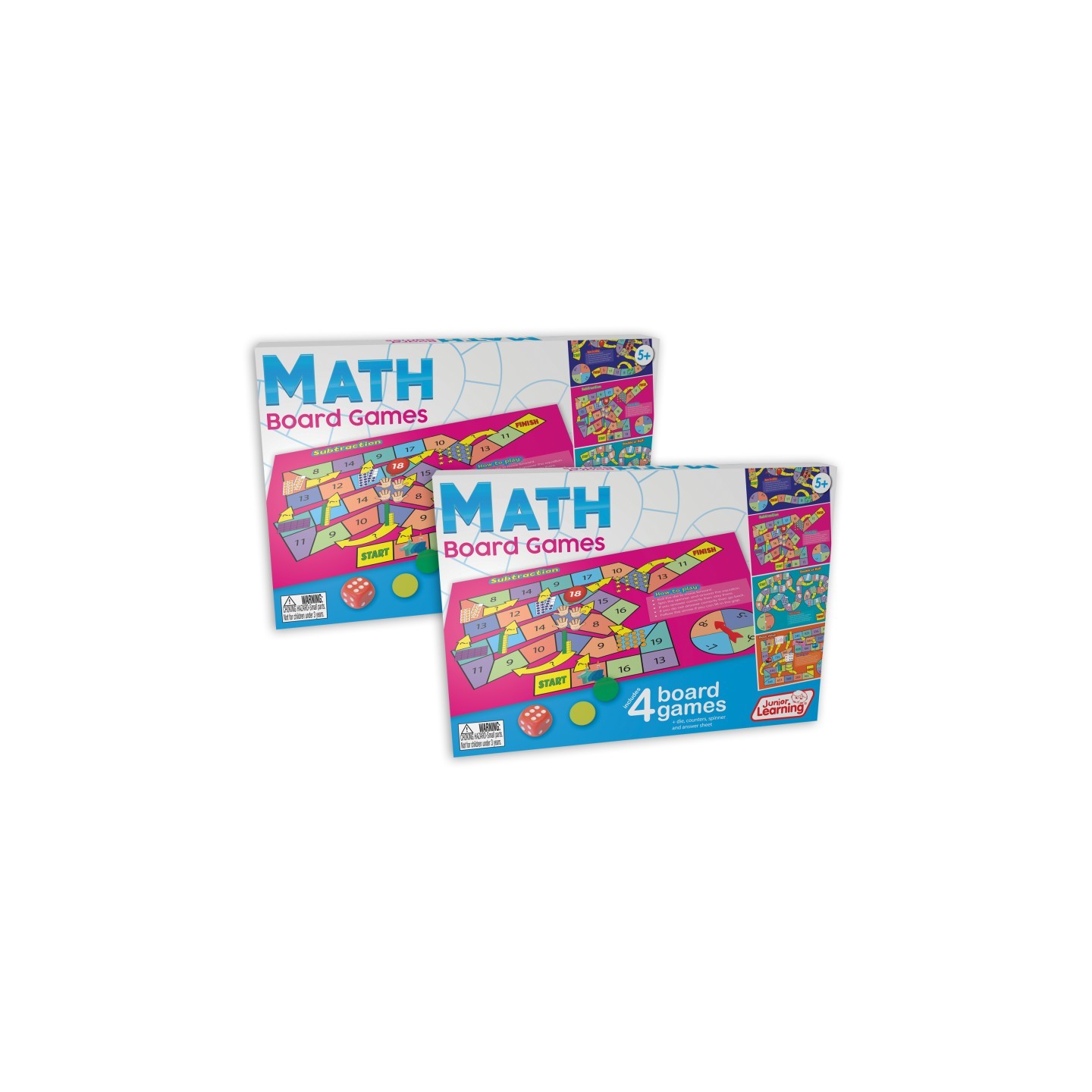 Junior Learning® Math Board Games, Pack of 2
