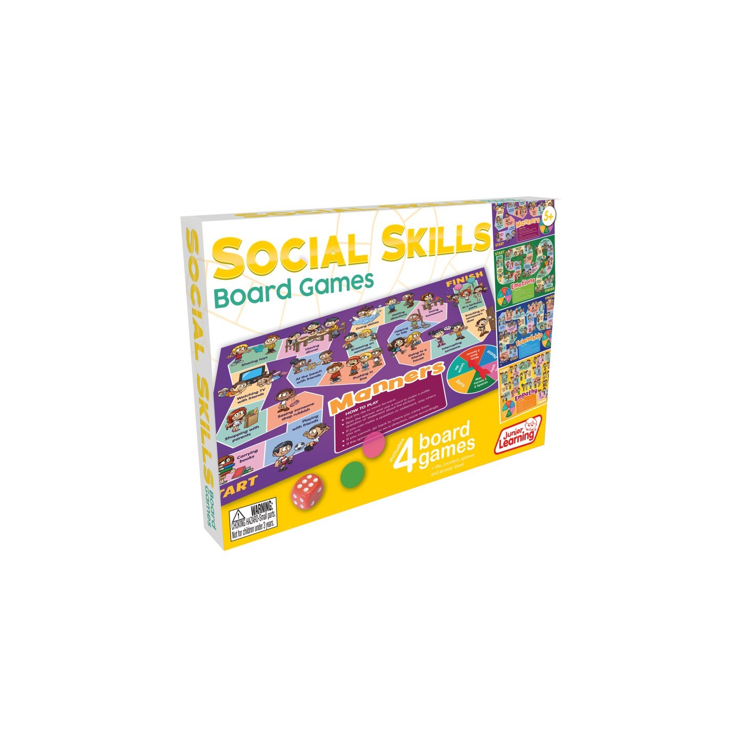 Junior Learning® 4 Social Skills Board Games