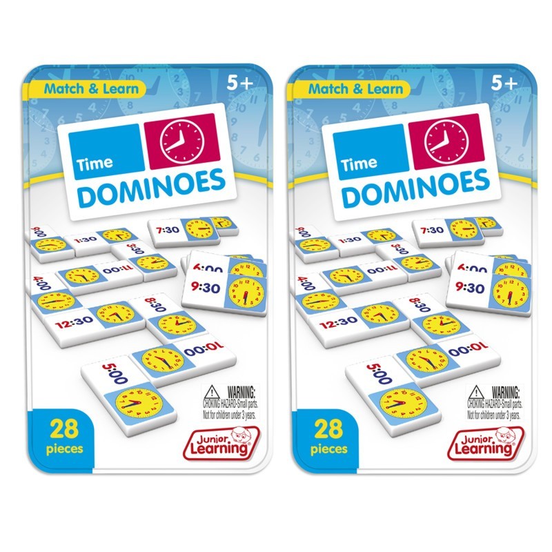 Junior Learning® Time Dominoes, 2 Sets