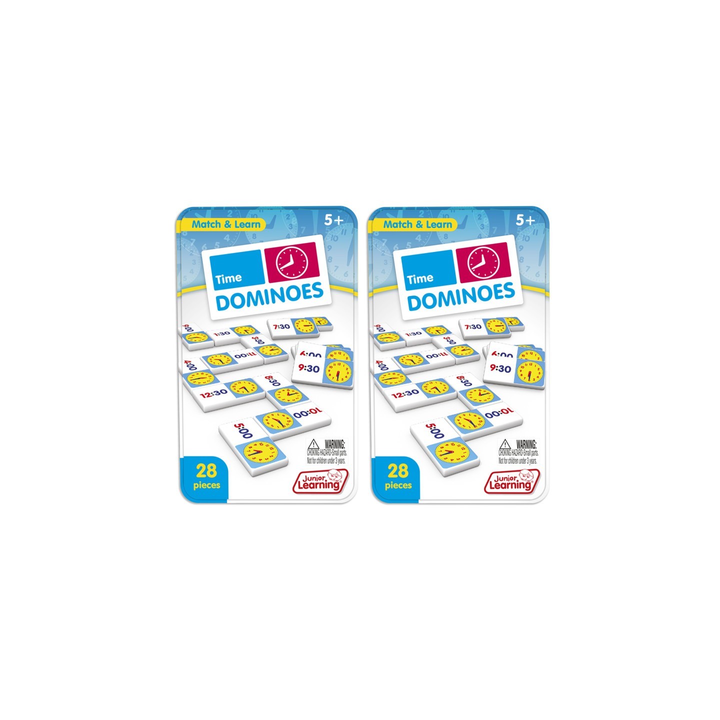 Junior Learning® Time Dominoes, 2 Sets