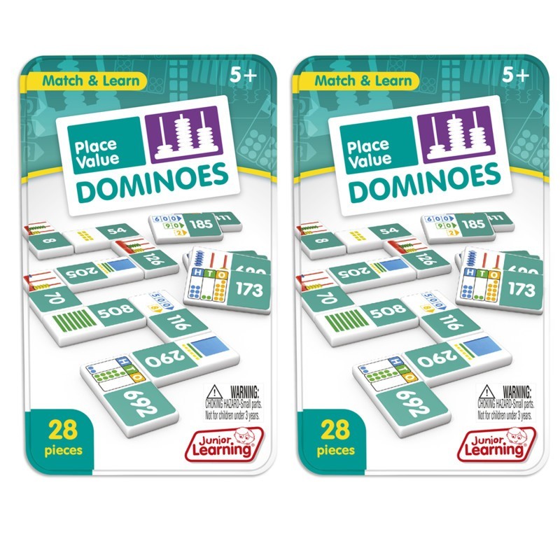 Junior Learning® Place Value Dominoes, 2 Sets