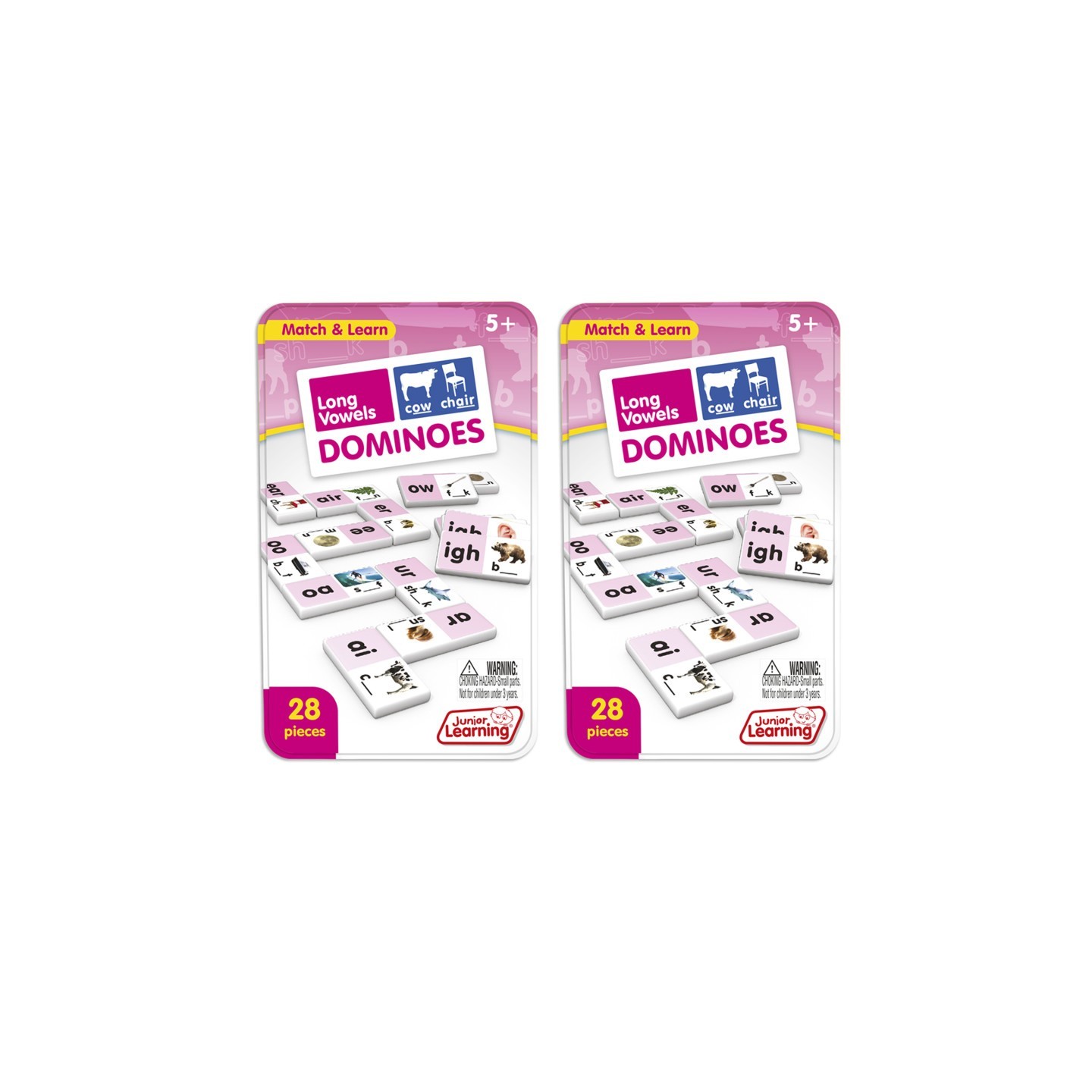 Junior Learning® Long Vowels Dominoes, 2 Sets