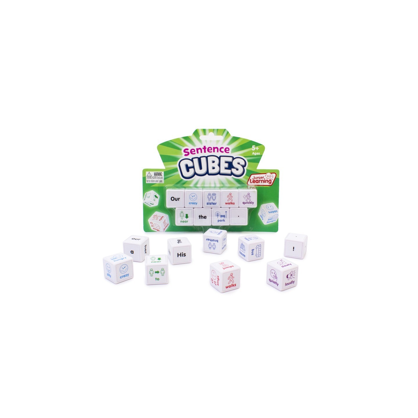 Junior Learning® Sentences Cubes, Set of 9
