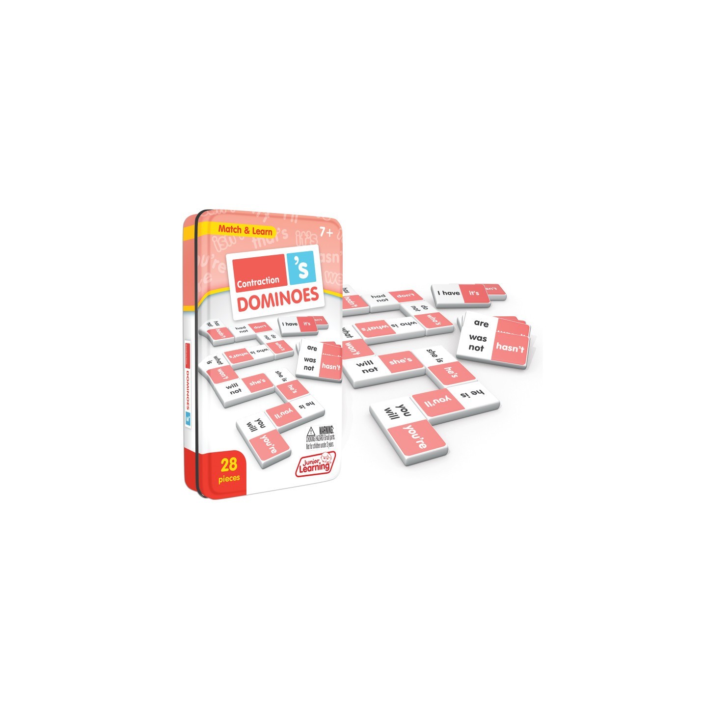 Junior Learning® Contraction Match & Learn Dominoes
