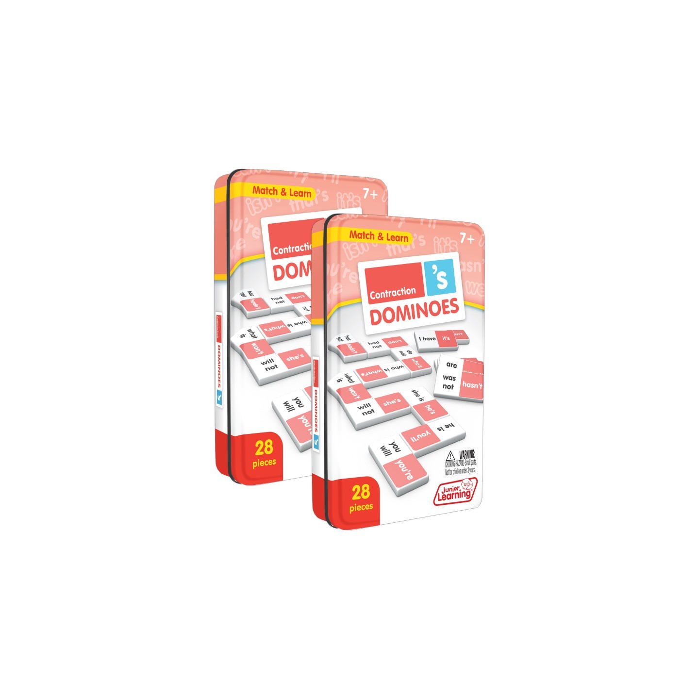 Junior Learning® Contraction Match & Learn Dominoes, Pack of 2