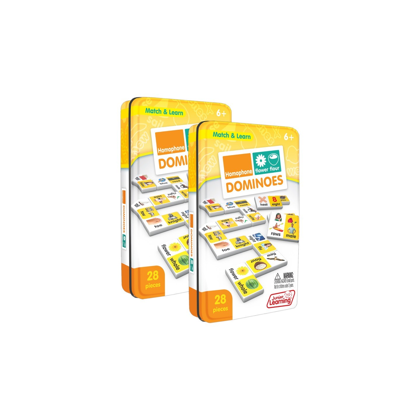 Junior Learning® Homophone Match & Learn Dominoes, Pack of 2
