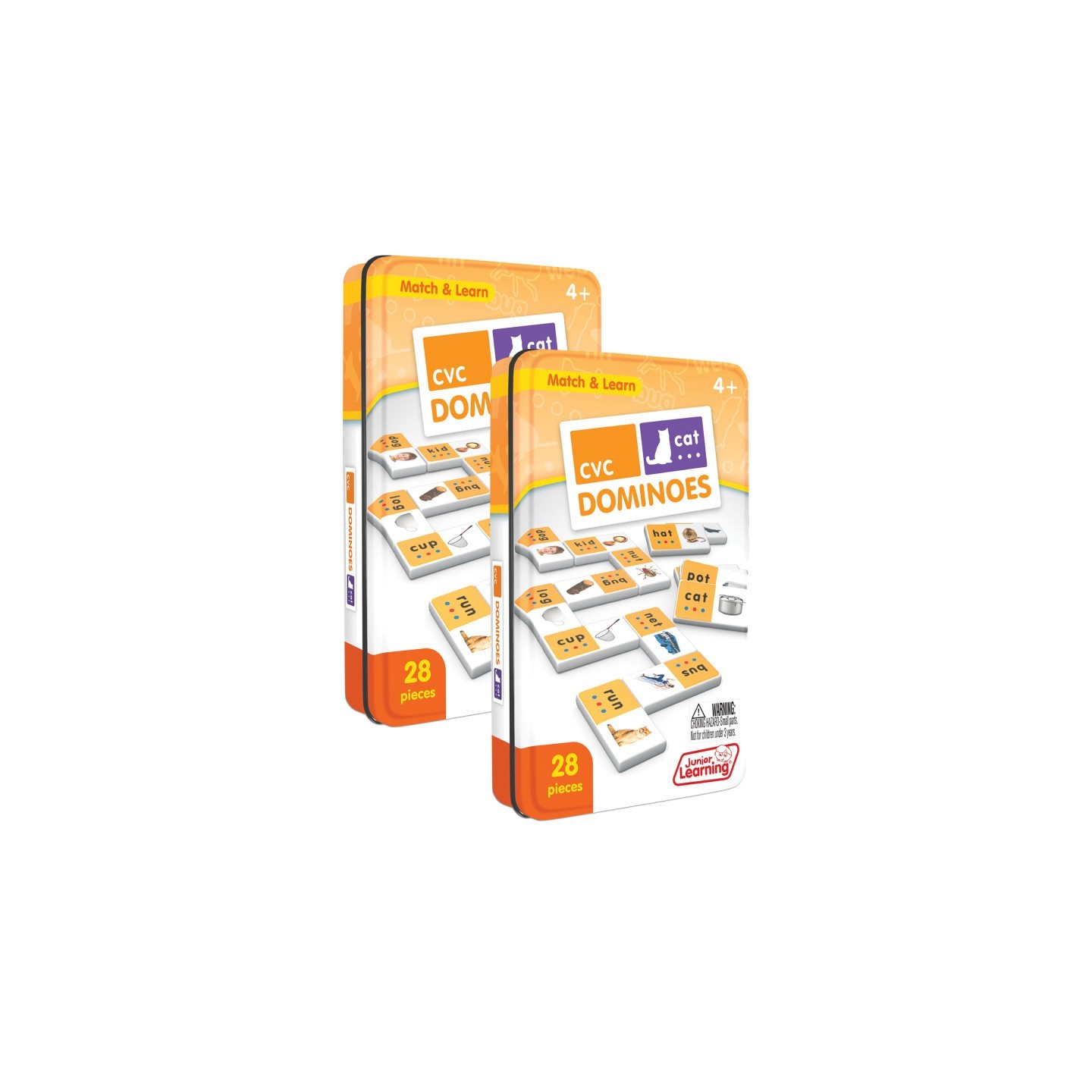 Junior Learning® CVC Match & Learn Dominoes, Pack of 2