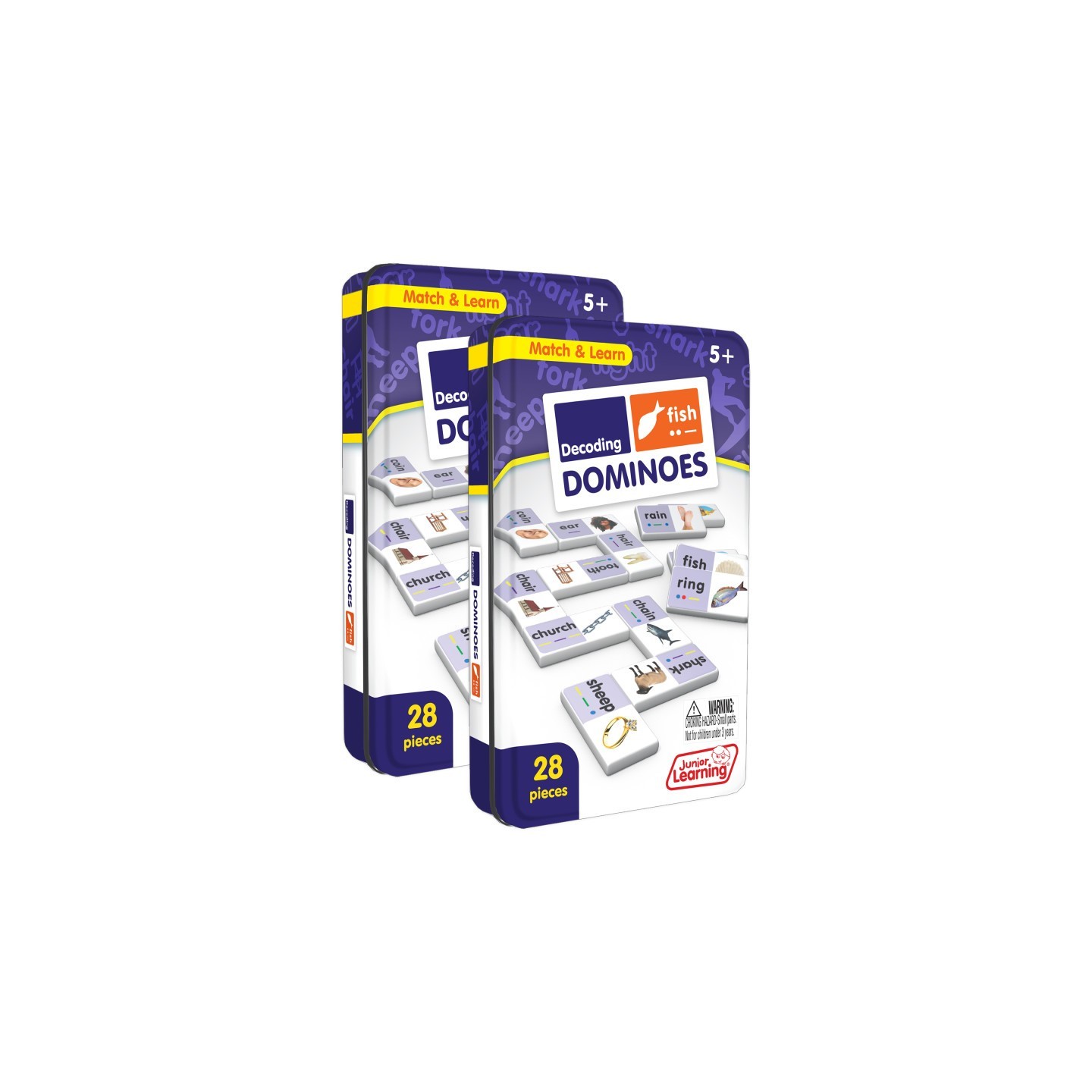 Junior Learning® Decoding Match & Learn Dominoes, Pack of 2
