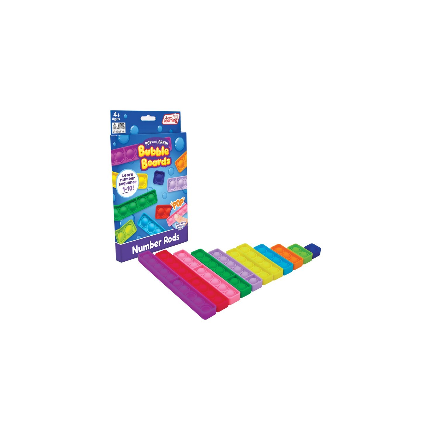 Junior Learning® Number Rod Bubble Boards, Set of 11