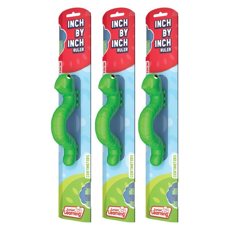 Junior Learning® Inch by Inch Ruler, Pack of 3