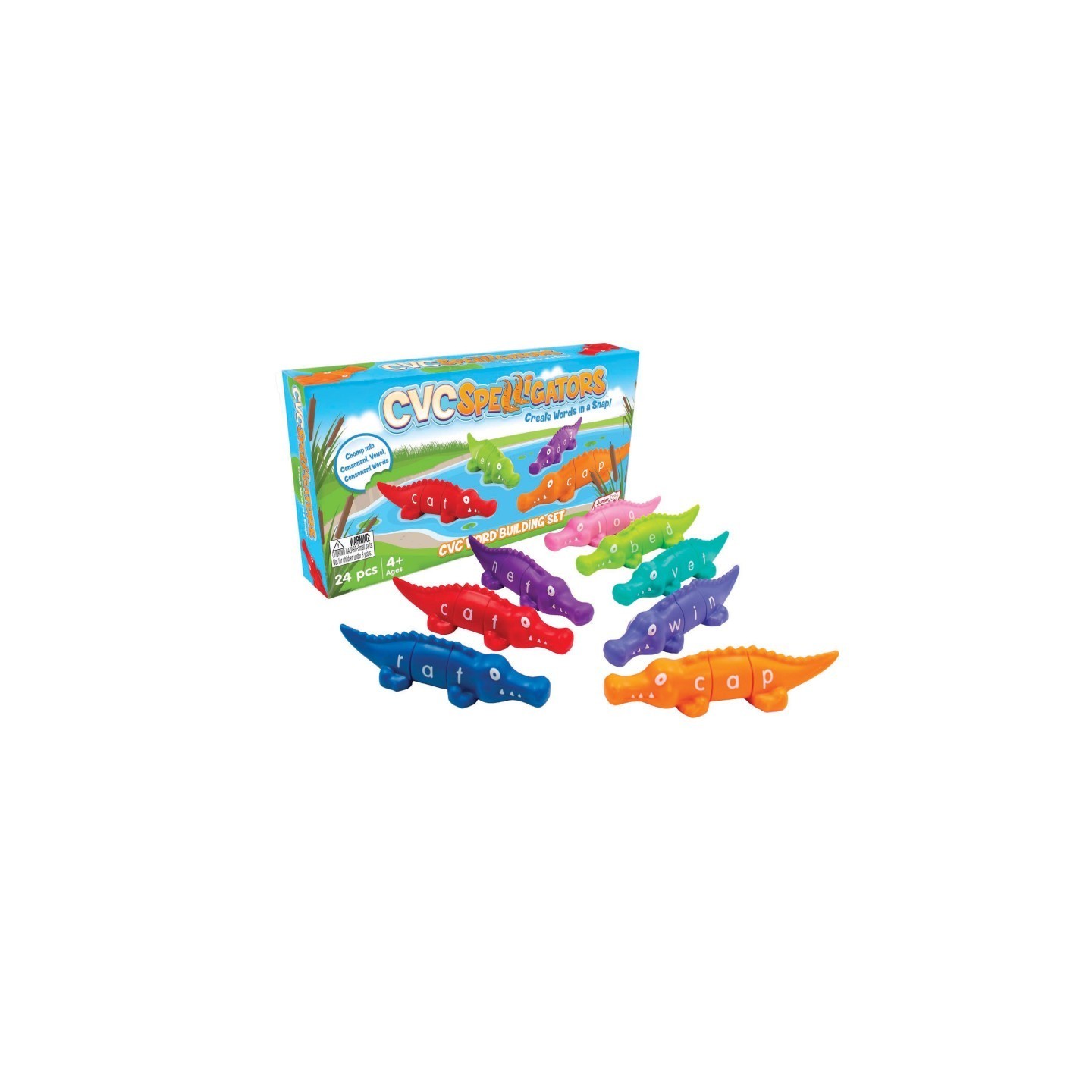 Junior Learning® CVC Spelligators Word Building Set